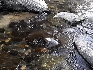 Mom jerks off in river